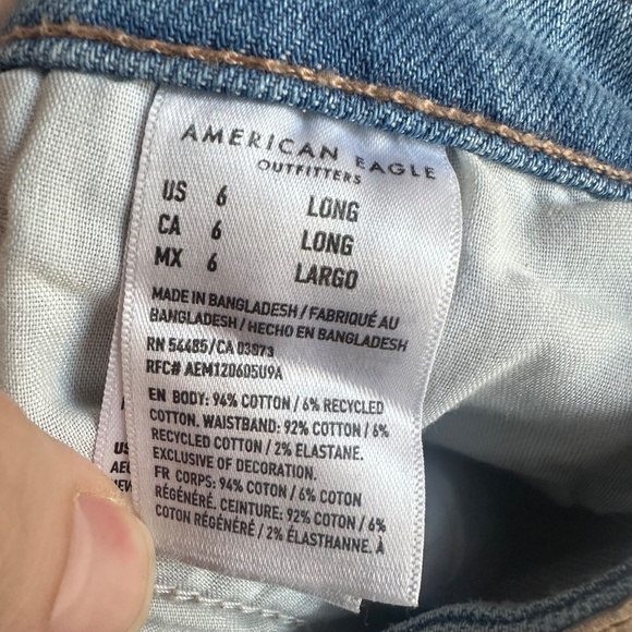 American Eagle Highest Rise 90s Boyfriend Carpenter Jeans - 6 Long - Picture 6 of 7